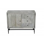 Camilo 3 Drawer Wood Gray Accent Cabinet