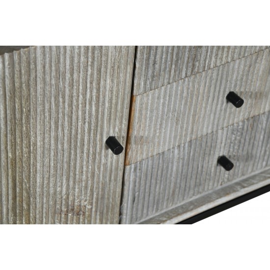 Camilo 3 Drawer Wood Gray Accent Cabinet