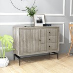 Camilo 3 Drawer Wood Gray Accent Cabinet