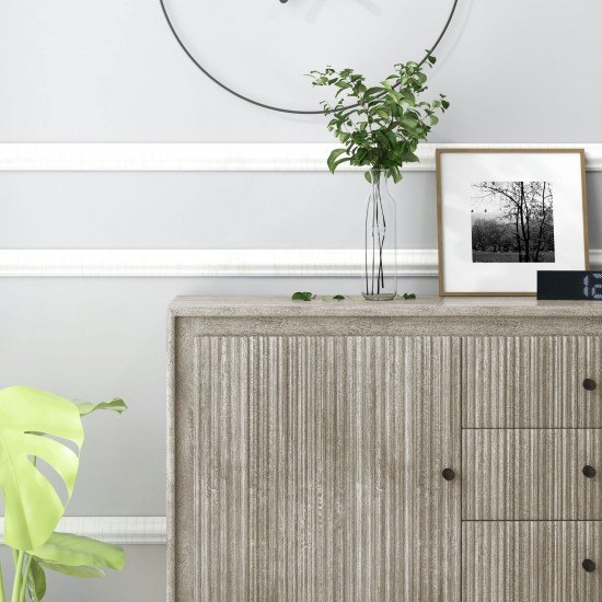 Camilo 3 Drawer Wood Gray Accent Cabinet
