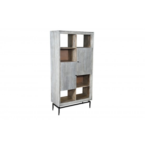 Camilo 72" High 2 Door Gray Accent Cabinet