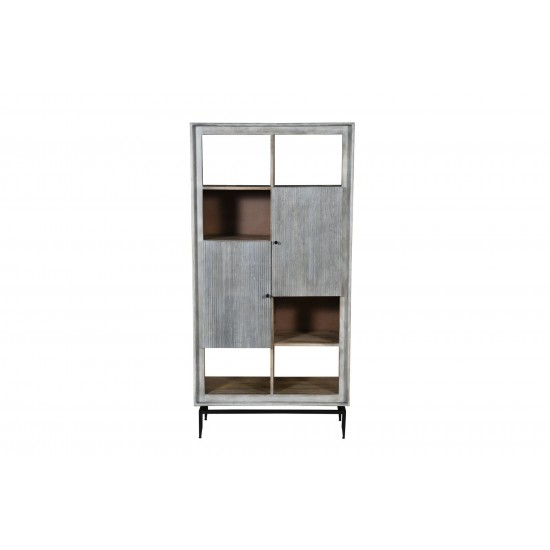 Camilo 72" High 2 Door Gray Accent Cabinet