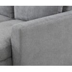Serenity Gray Fabric Reversible Sleeper Sectional Sofa with Storage Chaise
