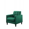 Hale Green Velvet Accent Armchair with Tufting