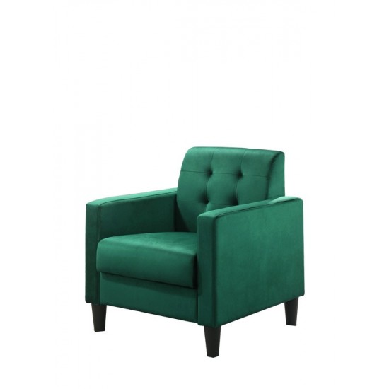 Hale Green Velvet Armchairs and End Table Living Room Set