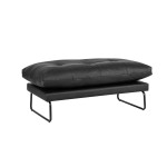 Karla Black PU Leather Contemporary Loveseat and Ottoman