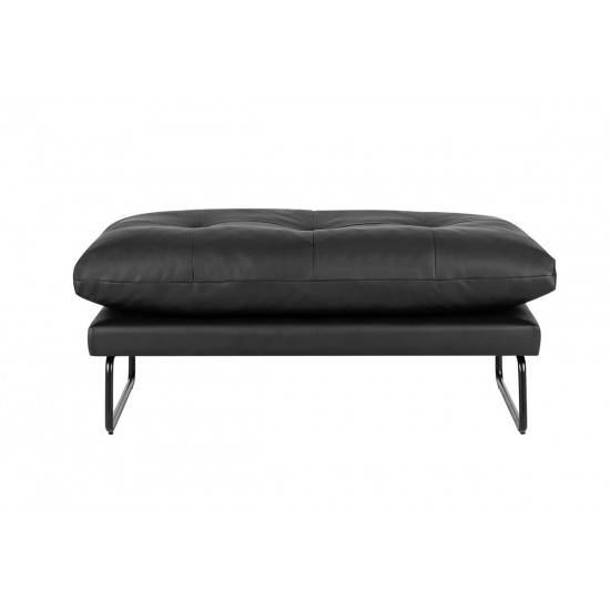 Karla Black PU Leather Contemporary Loveseat and Ottoman