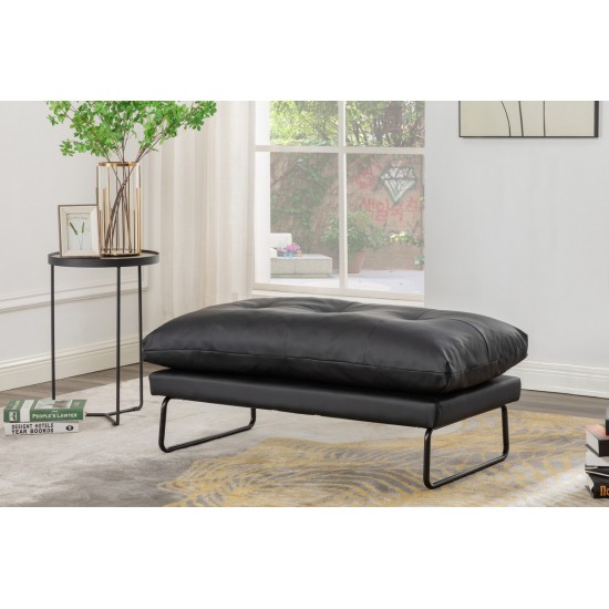 Karla Black PU Leather Contemporary Ottoman