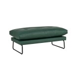 Karla Green PU Leather Contemporary Loveseat and Ottoman