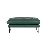 Karla Green PU Leather Contemporary Loveseat and Ottoman