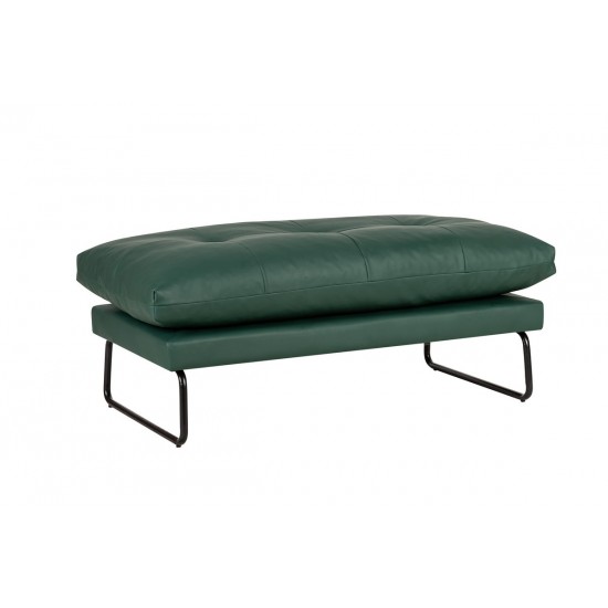 Karla Green PU Leather Contemporary Ottoman