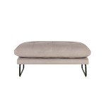 Karla Gray Velvet Contemporary Ottoman