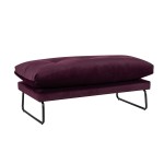 Karla Purple Velvet Contemporary Loveseat and Ottoman