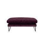 Karla Purple Velvet Contemporary Loveseat and Ottoman