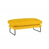 Karla Yellow Velvet Contemporary Ottoman