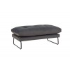 Karla Dark Gray Velvet Contemporary Ottoman