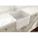 Classico Farmhouse Apron Front Fireclay 20 in. Single Bowl Kitchen Sink with Protective Bottom Grid and Strainer in White