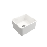 Classico Farmhouse Apron Front Fireclay 20 in. Single Bowl Kitchen Sink with Protective Bottom Grid and Strainer in White