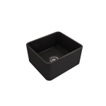Classico Farmhouse Apron Front Fireclay 20 in. Single Bowl Kitchen Sink with Protective Bottom Grid and Strainer in Matte Bla