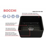 Classico Farmhouse Apron Front Fireclay 20 in. Single Bowl Kitchen Sink with Protective Bottom Grid and Strainer in Matte Bla