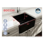 Classico Farmhouse Apron Front Fireclay 20 in. Single Bowl Kitchen Sink with Protective Bottom Grid and Strainer in Matte Bla