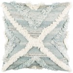 Surya Baracoa Ice Blue Pillow Cover 18"H X 18"W