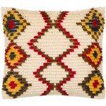 Surya Benisouk Cream Pillow Cover 18"H X 18"W