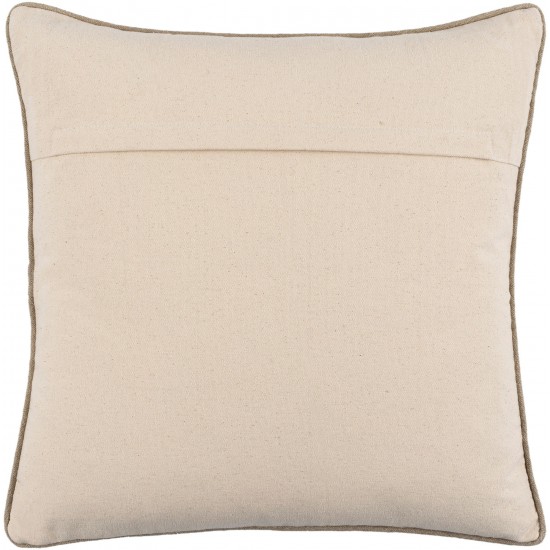 Surya Betty Cream Pillow Cover 18"H X 18"W