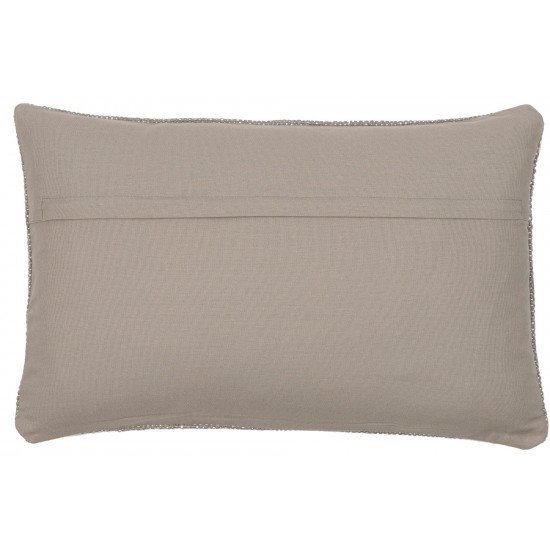 Surya Bisa Gray Pillow Cover 14"H X 22"W