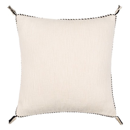 Surya Braided Bisa Cream Pillow Cover 20"H X 20"W