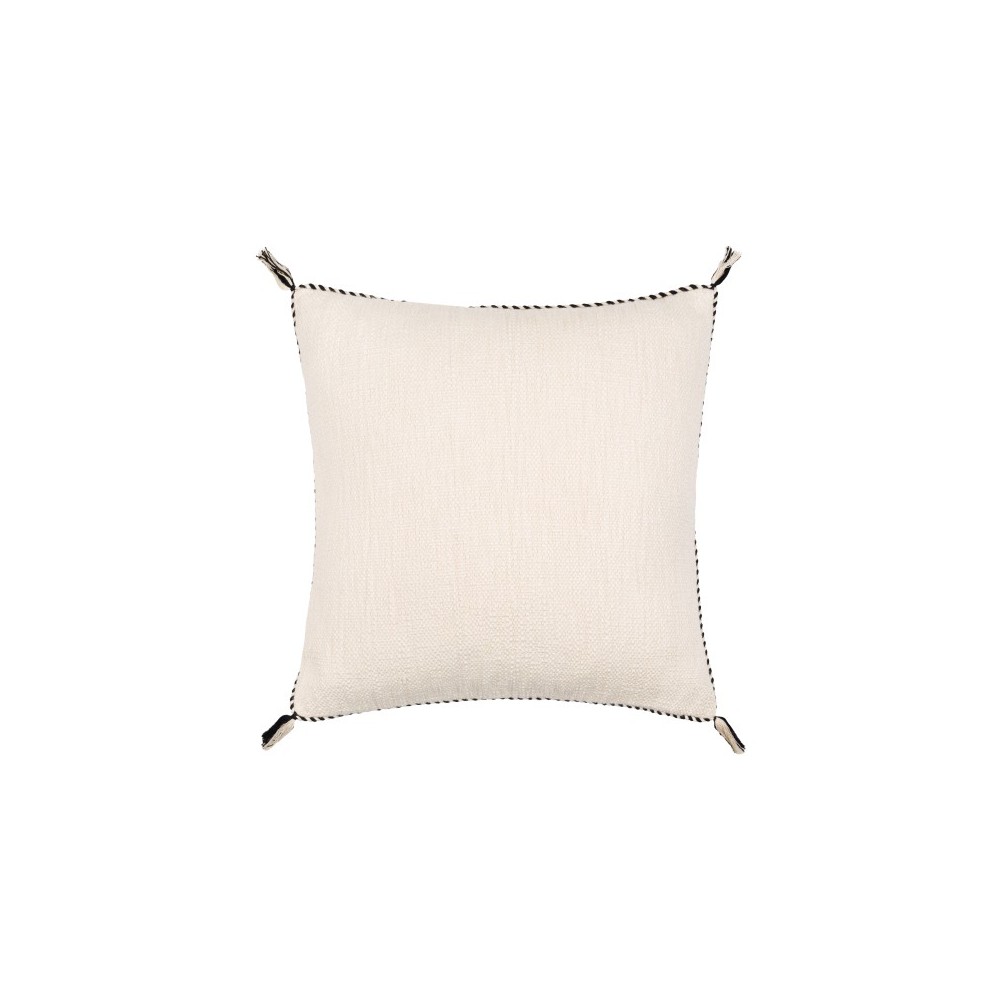 Surya Braided Bisa Cream Pillow Cover 20"H X 20"W