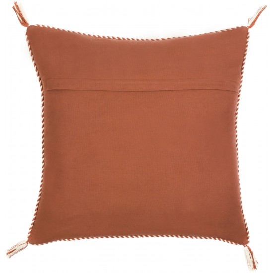 Surya Braided Bisa Brown Pillow Cover 14"H X 22"W