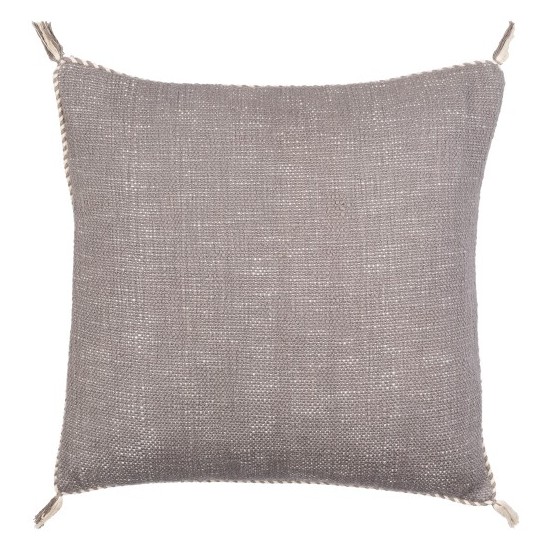 Surya Braided Bisa Gray Pillow Cover 18"H X 18"W