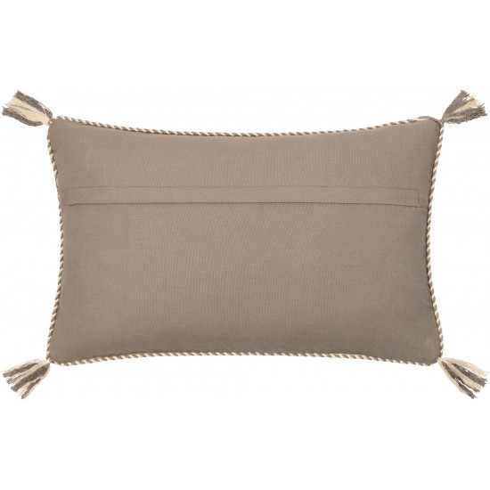 Surya Braided Bisa Gray Pillow Cover 20"H X 20"W
