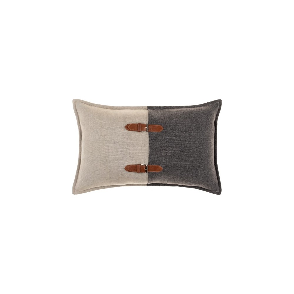 Surya Branson Medium Gray Pillow Cover 14"H X 22"W Surya Branson Medium Gray Pillow Cover 14"H X 22"W