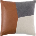 Surya Branson Dark Brown Pillow Cover 20"H X 20"W