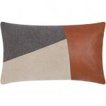 Surya Branson Dark Brown Pillow Cover 12"H X 20"W