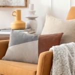 Surya Branson Dark Brown Pillow Cover 12"H X 20"W