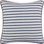 Surya Charlize Navy, White Pillow Cover 14"H X 22"W