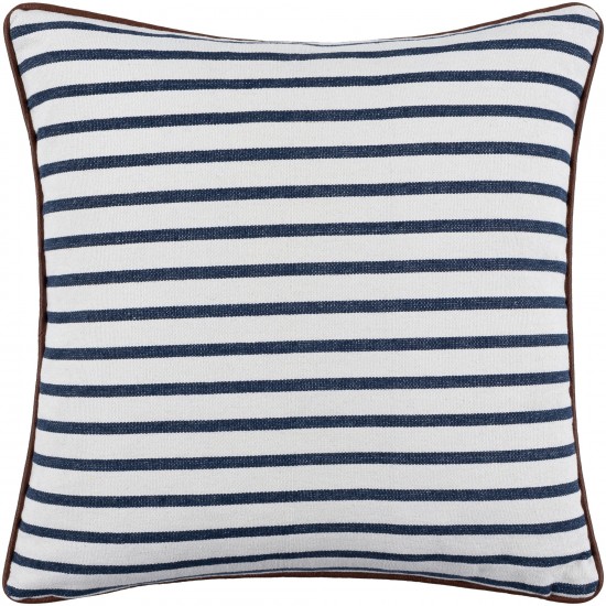 Surya Charlize Navy, White Pillow Cover 14"H X 22"W
