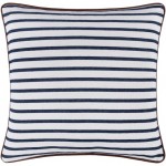 Surya Charlize Navy, White Pillow Cover 22"H X 22"W