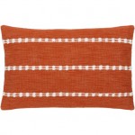 Surya Chase Brick Red Pillow Cover 14"H X 22"W