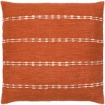 Surya Chase Brick Red Pillow Cover 20"H X 20"W