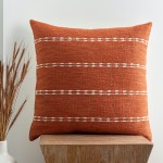 Surya Chase Brick Red Pillow Cover 20"H X 20"W