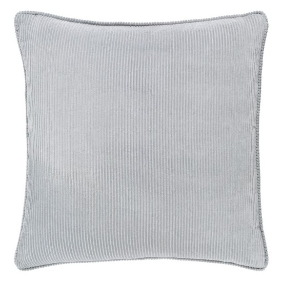 Surya Corduroy Light Gray Pillow Cover 20"H X 20"W