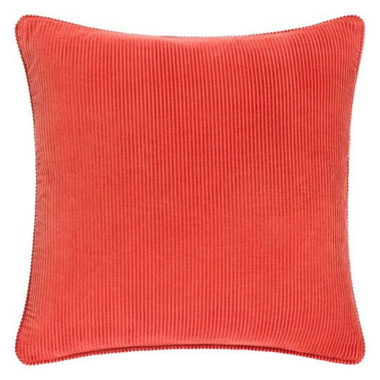 Surya Corduroy Orange Pillow Cover 18"H X 18"W