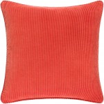 Surya Corduroy Orange Pillow Cover 18"H X 18"W