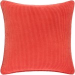 Surya Corduroy Orange Pillow Cover 20"H X 20"W