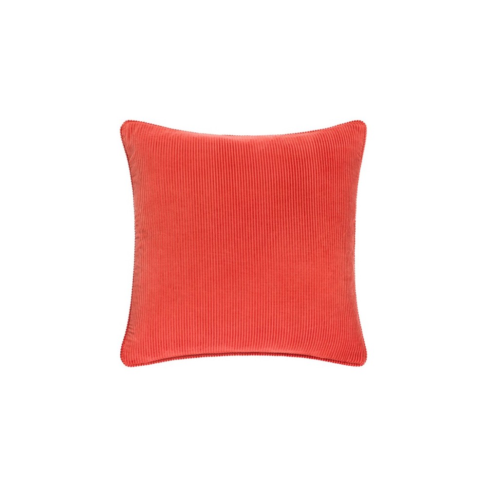 Surya Corduroy Orange Pillow Cover 20"H X 20"W