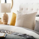 Surya Corduroy Quarters Light Beige Pillow Cover 20"H X 20"W